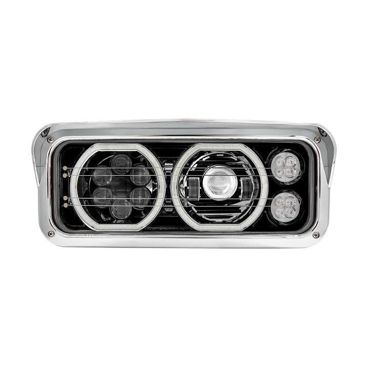 Blackout High Power Heated 10 LED Headlight With LED Turn &amp; DRL - Driver