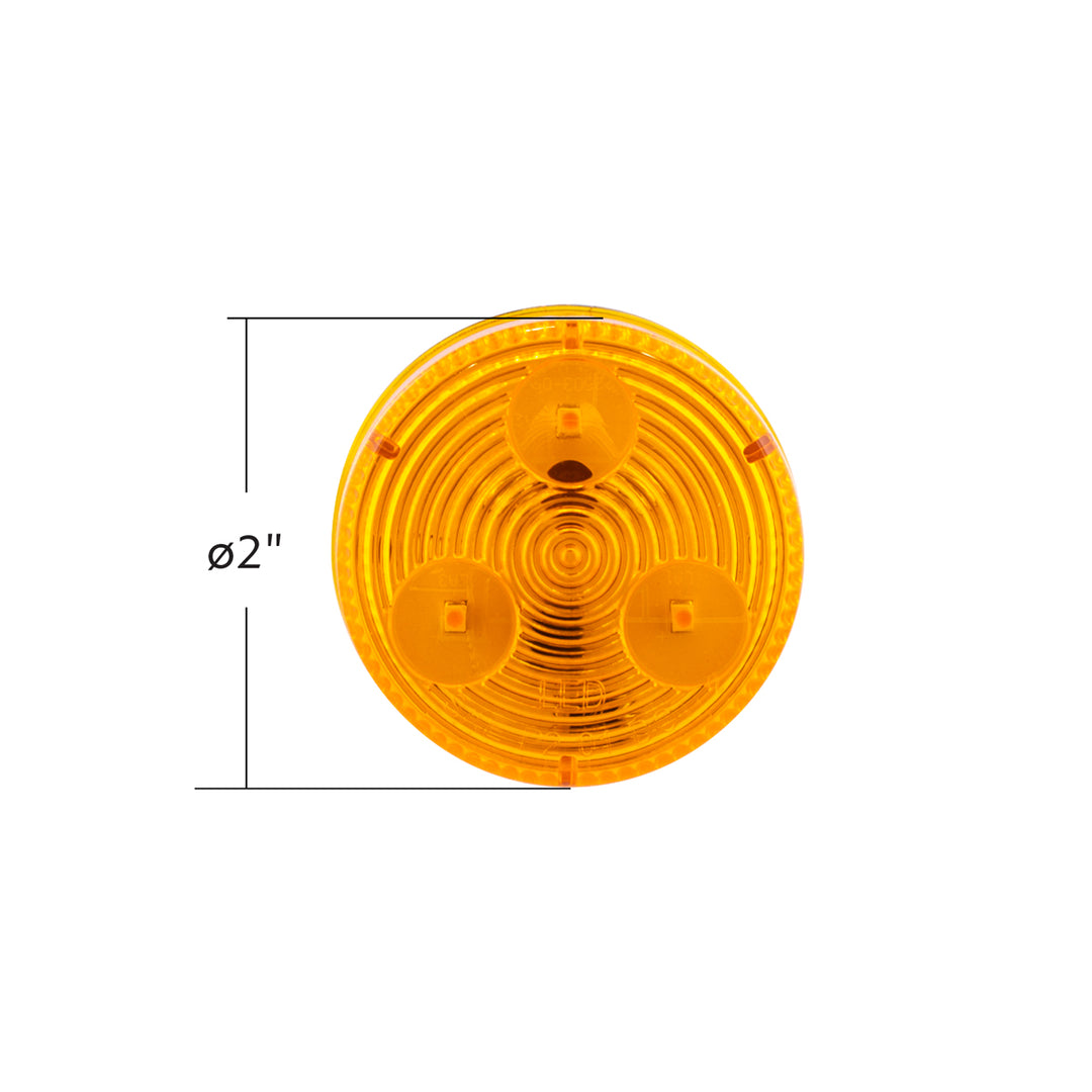 3 LED 2" Round Low Profile Light (Clearance/Marker) - Amber LED/Lens (Bulk)