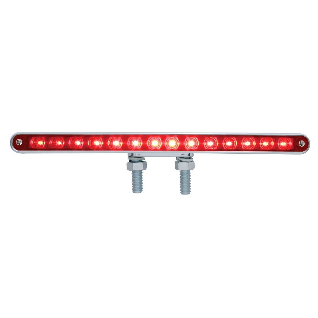 28 LED 12" Double Face Light Bar - Amber &amp; Red LED/Amber &amp; Red Lens