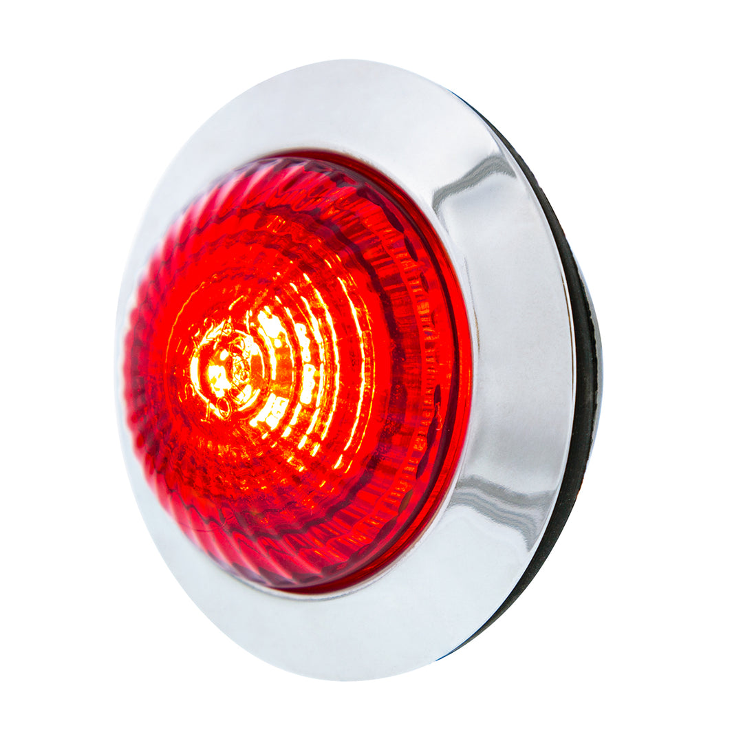 6 LED 1-1/4" Dual Function Light (Clearance/Marker) - Red LED/Red Lens
