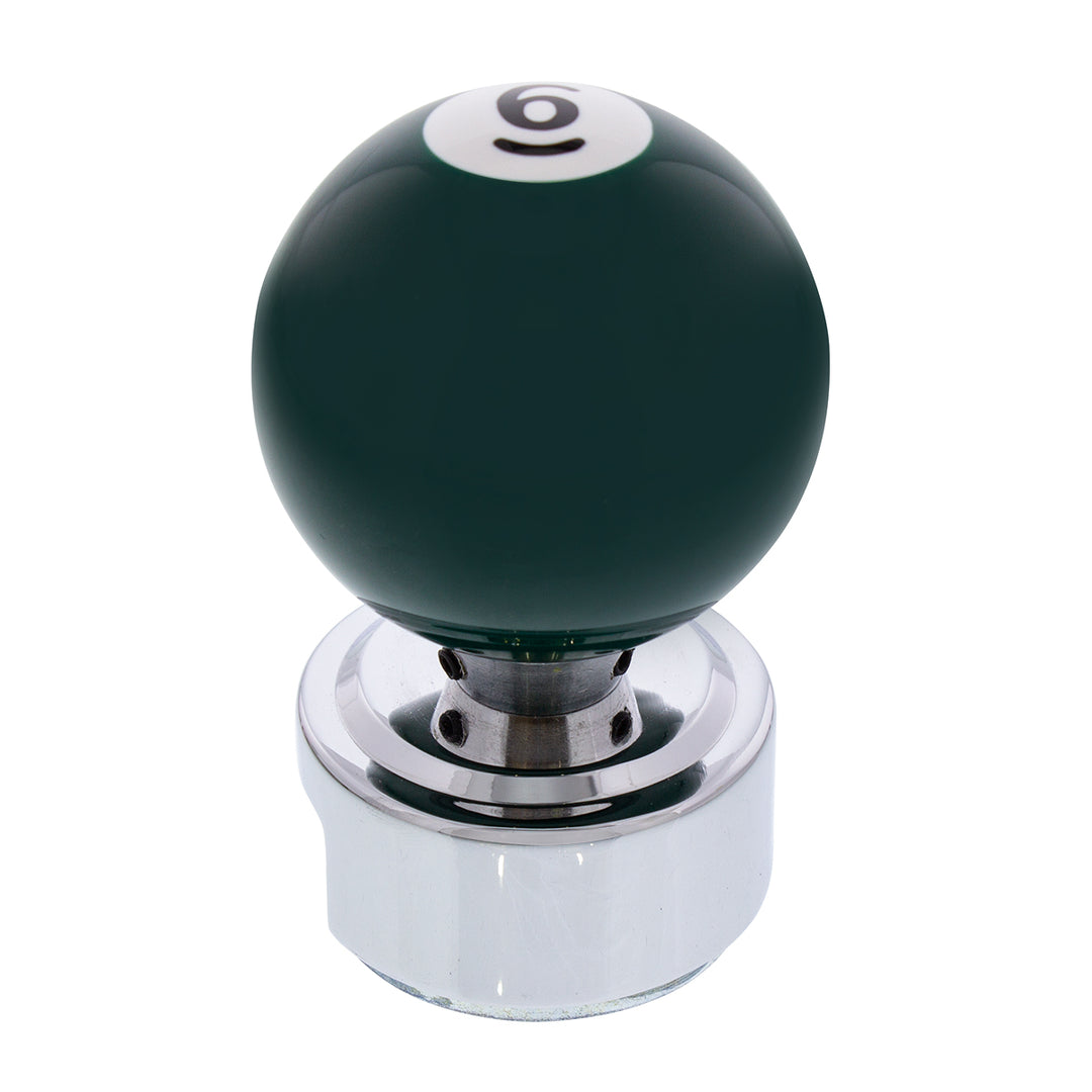 Number 6 Pool Ball Gearshift Knob For 13/15/18 Speed Eaton Style Shifters