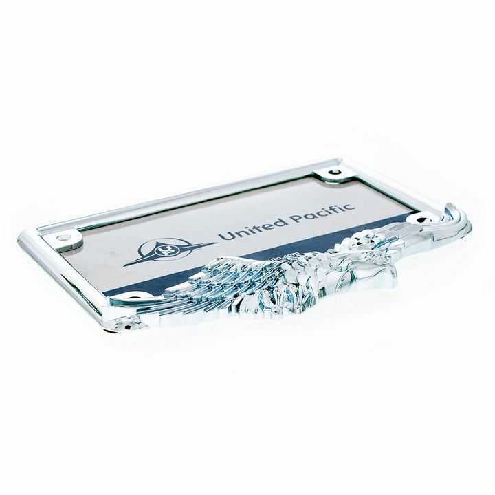 Eagle Motorcycle License Plate Frame - Chrome