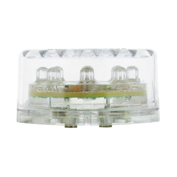 9 LED 2" Round Light (Clearance/Marker) - Red LED/Clear Lens (Bulk)