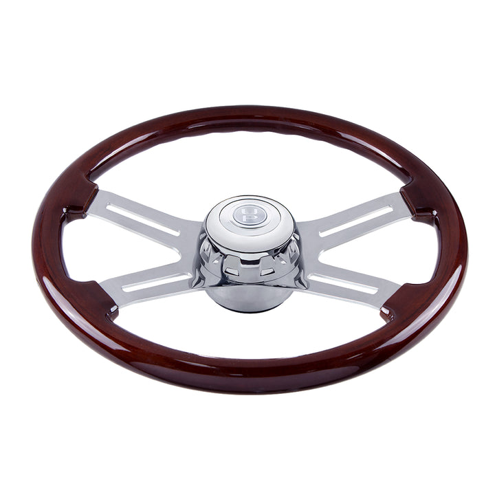 Chrome Steering Wheel Hub &amp; Horn Button Kit For 2014-2025 Kenworth T680 &amp; Peterbilt 579