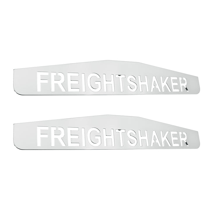 4" x 24" Chrome Freightshaker Bottom Mud Flap Plate - Welded Stud (Card of 2)