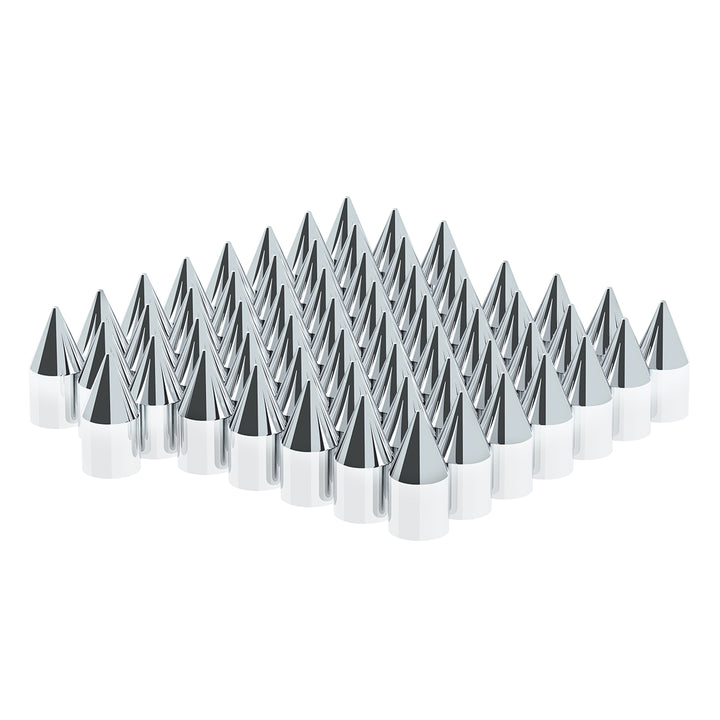 15/16" x 2-1/2" Chrome Plastic Spike Nut Cover - Push-On (Color Box of 60)