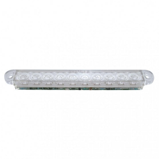 10 LED 6-1/2" Light Bar Only (Stop, Turn &amp; Tail) - Red LED/Clear Lens