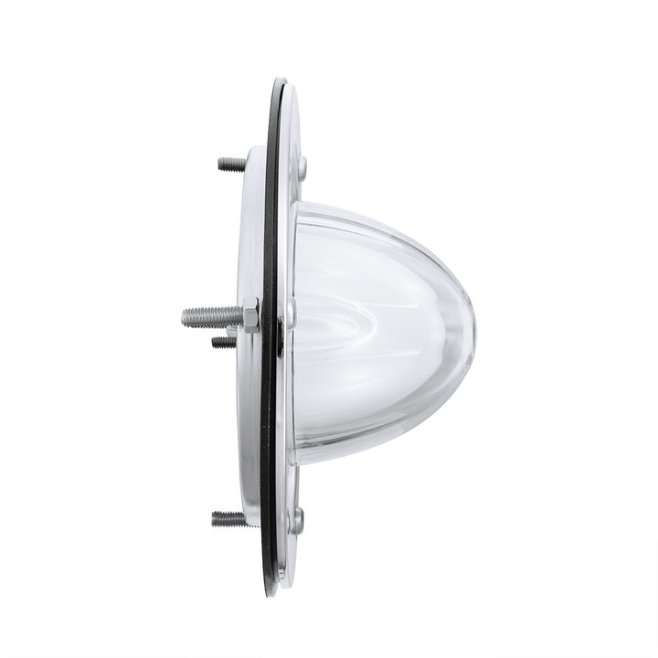 9 LED Dual Function GloLight Watermelon Sleeper Bunk Kit With 304 Stainless Steel Bezel - Amber LED/Clear Lens