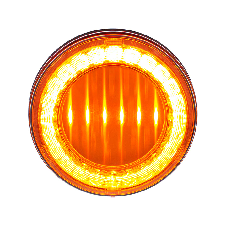 30 LED 4" Round Lumos Light I - Series (Turn Signal) - Amber LED/Amber Lens