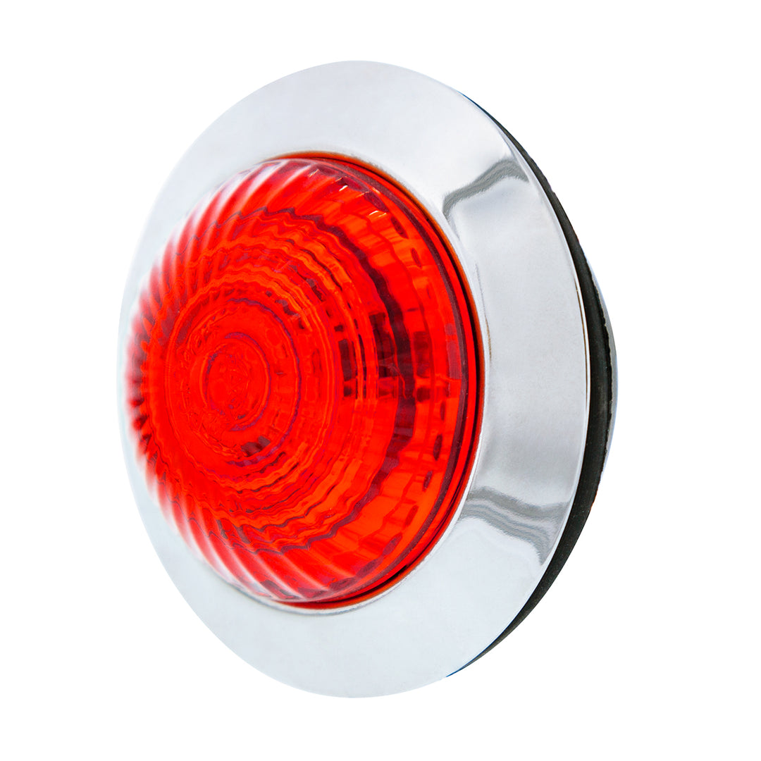 6 LED 1-1/4" Dual Function Light (Clearance/Marker) - Red LED/Red Lens