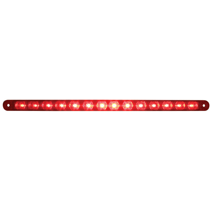 14 LED 12" Light Bar (Stop, Turn &amp; Tail) - Red LED/Red Lens (Bulk)