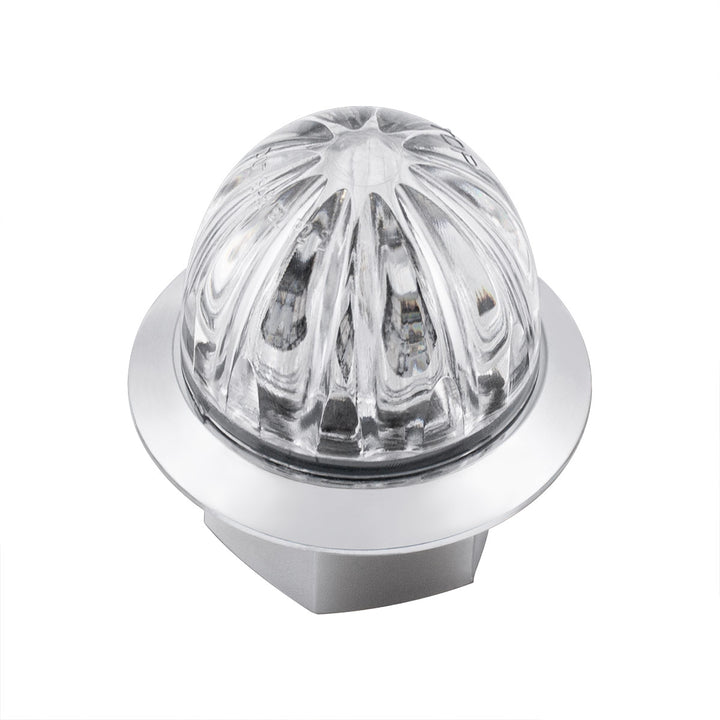 4 LED 1-1/8" Watermelon Double Fury Light With Clear Lens (Clearance/Marker) - Amber &amp; White LED