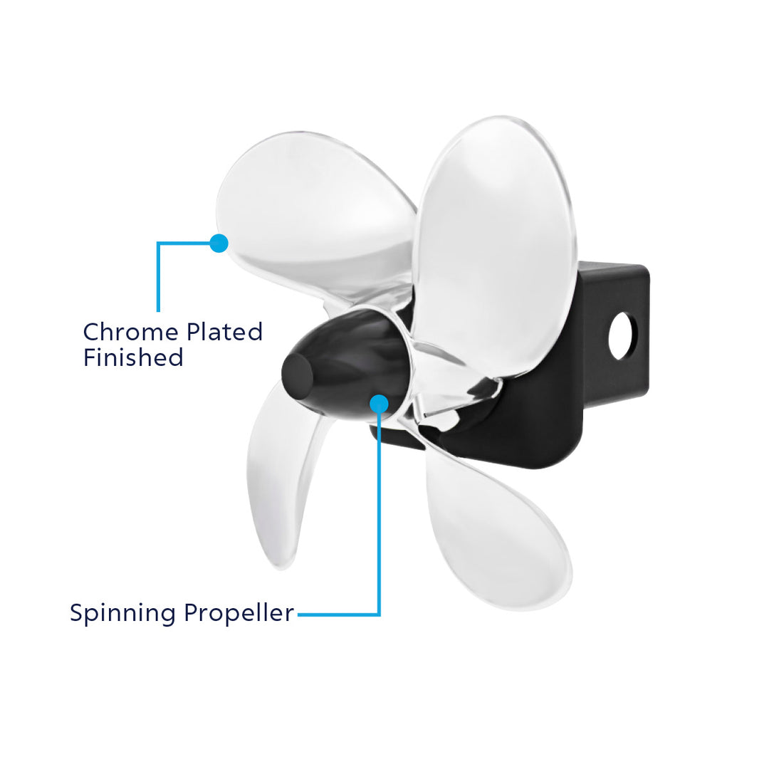 Spinning Propeller Hitch Cover For 2" x 2" Trailer Hitch Receivers