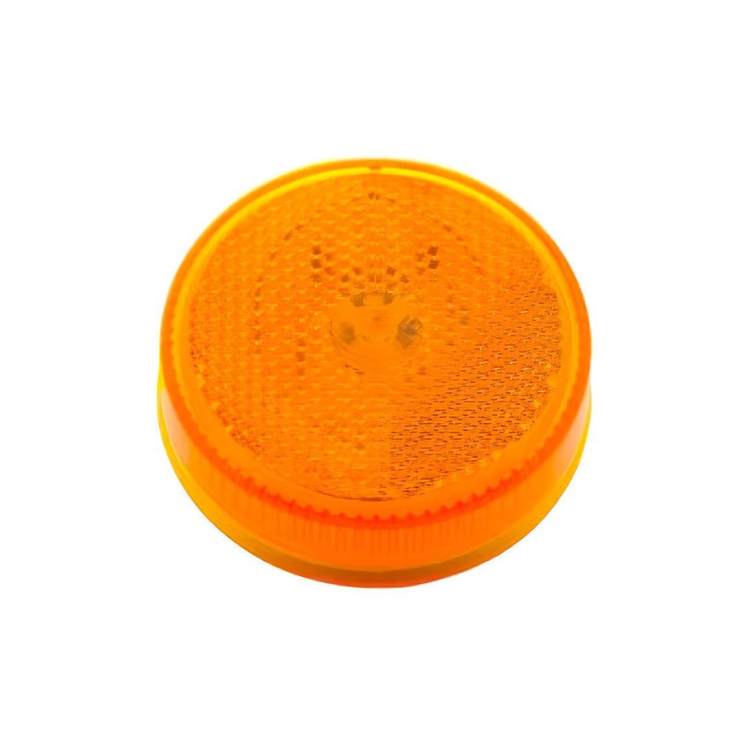 8 LED 2-1/2" Round Reflectorize Light (Clearance/Marker) - Amber LED/Amber Lens (Bulk)
