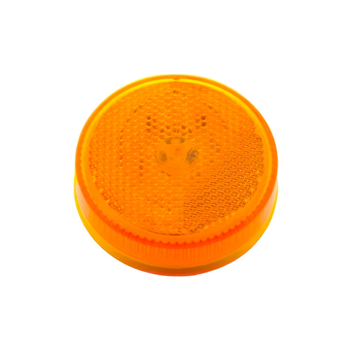 8 LED 2-1/2" Round Reflectorize Light (Clearance/Marker) - Amber LED/Amber Lens (Bulk)