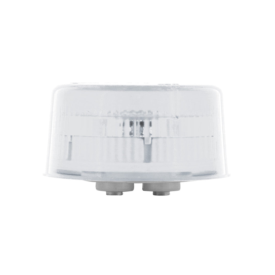 9 LED 2" Round Reflector Light (Clearance/Marker) - Red LED/Clear Lens