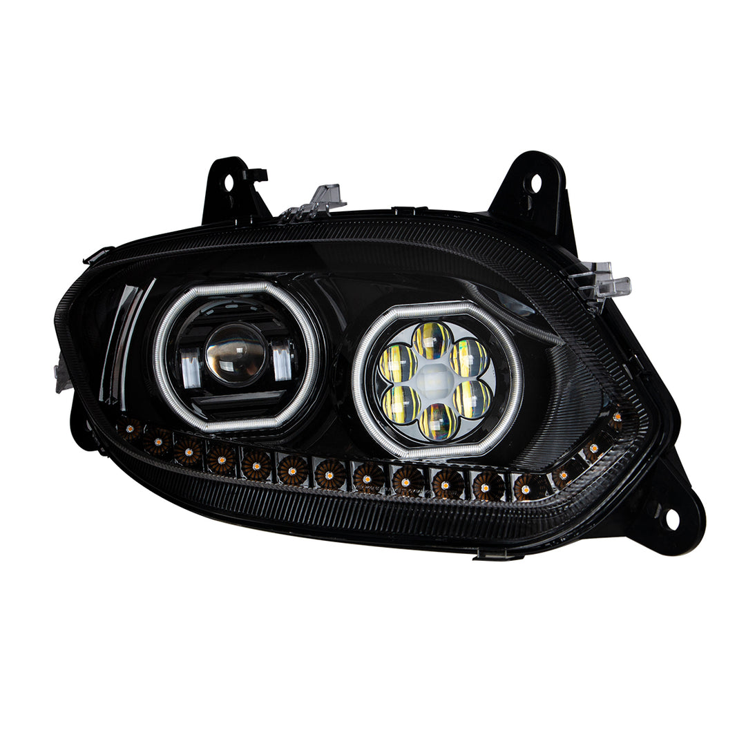 Black 17 LED Headlight For 2018-2025 International LT - Passenger