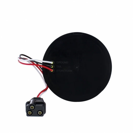 10 LED 4" Round Light (Stop, Turn &amp; Tail) - Red LED/Clear Lens (Bulk)