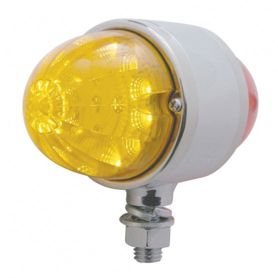 34 LED Reflector Watermelon Double Face Light - Amber &amp; Red LED/Amber &amp; Red Lens