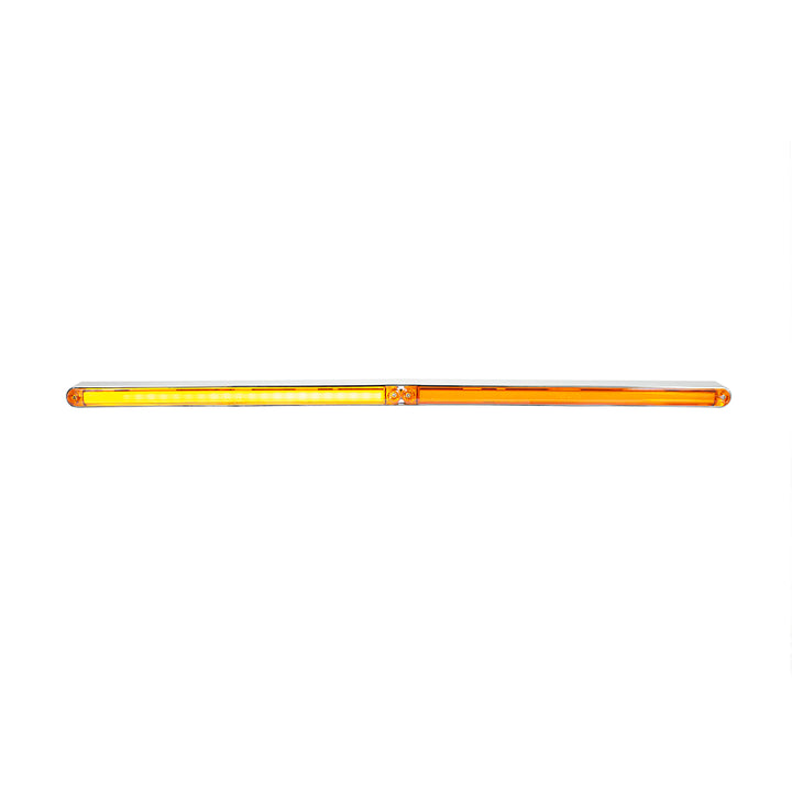Dual 24 LED Dual Function 12" GloLight Bar With Bezel - Amber LED/Amber Lens