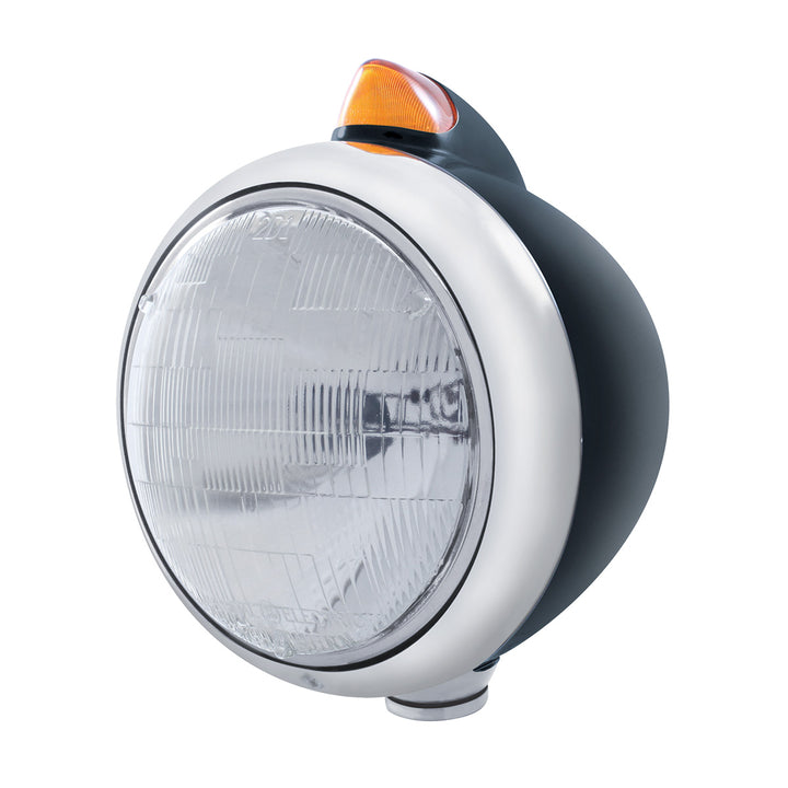 Black Guide 682-C Headlight 6014 &amp; Original Style LED Signal - Amber Lens