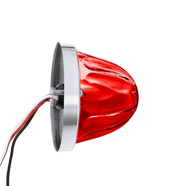 Glass Watermelon Light Kit With 4 LED Light - Red LED/Red Lens