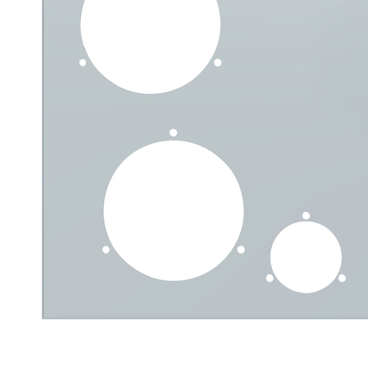 33-3/4" Stainless Steel Rear Center Light Panel With Four 4" &amp; Six 2" Light Cutouts(No LP Holes)