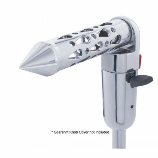 Brooklyn Style Spike Gearshift Knob With 13/15/18 Speed Adapter - Chrome/Horizontal