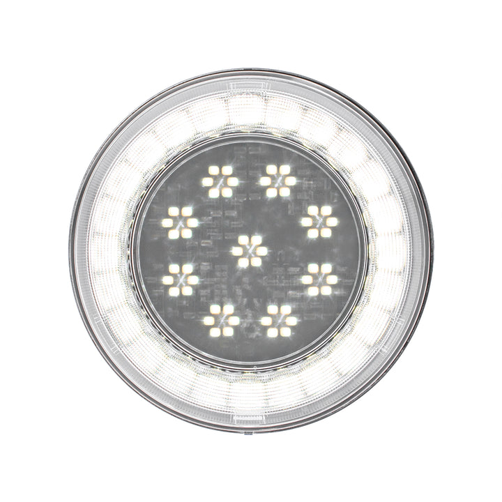 33 LED 4" Round Lumos Light S - Series (Back-Up) - White LED/Clear Lens