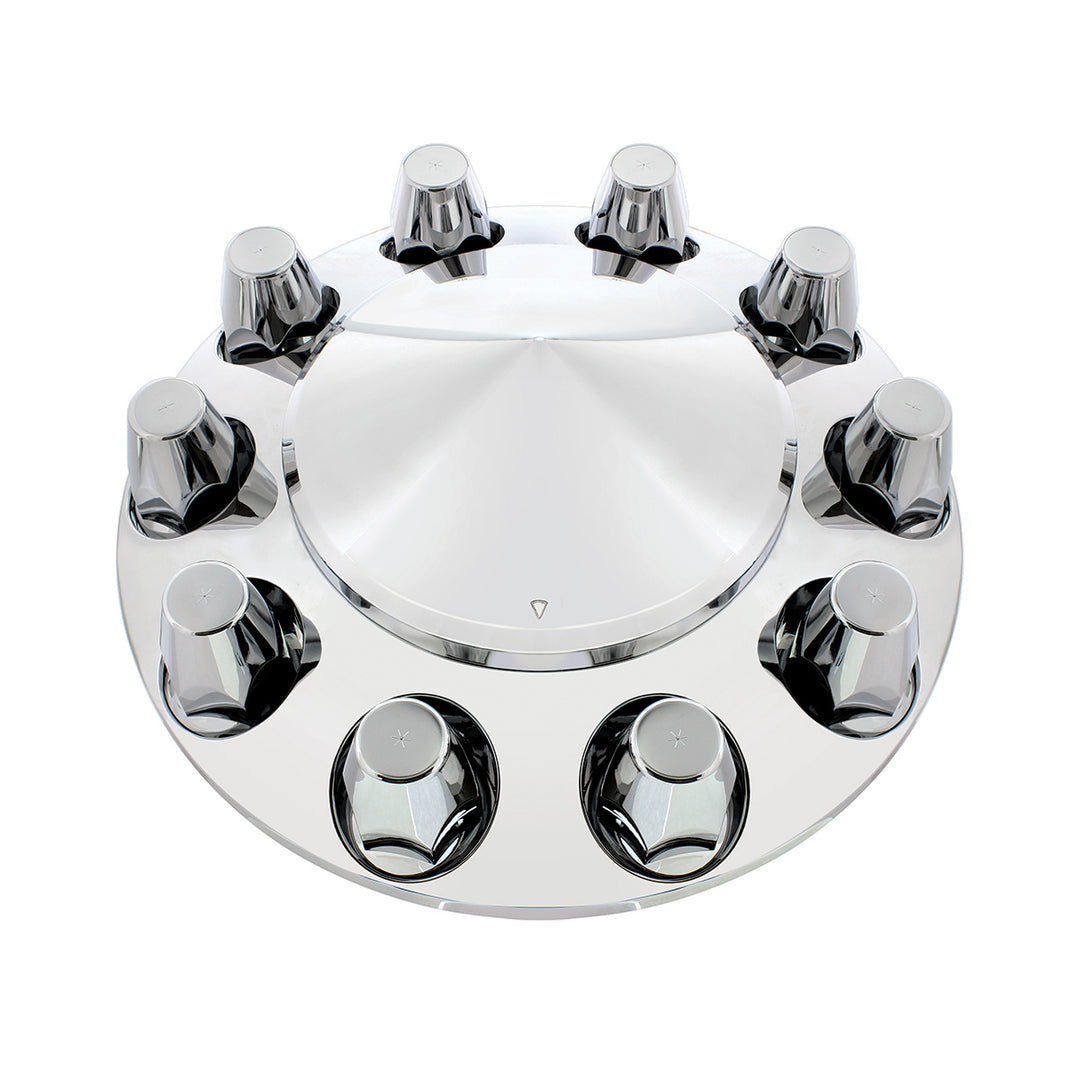 Pointed Front Axle Cover With 33mm Standard Thread-On Nut Covers - Chrome