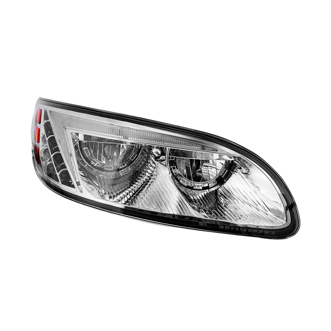 Chrome LED Headlight For Peterbilt 386 (2005-2015) &amp; 387 (1999-2010) - Passenger