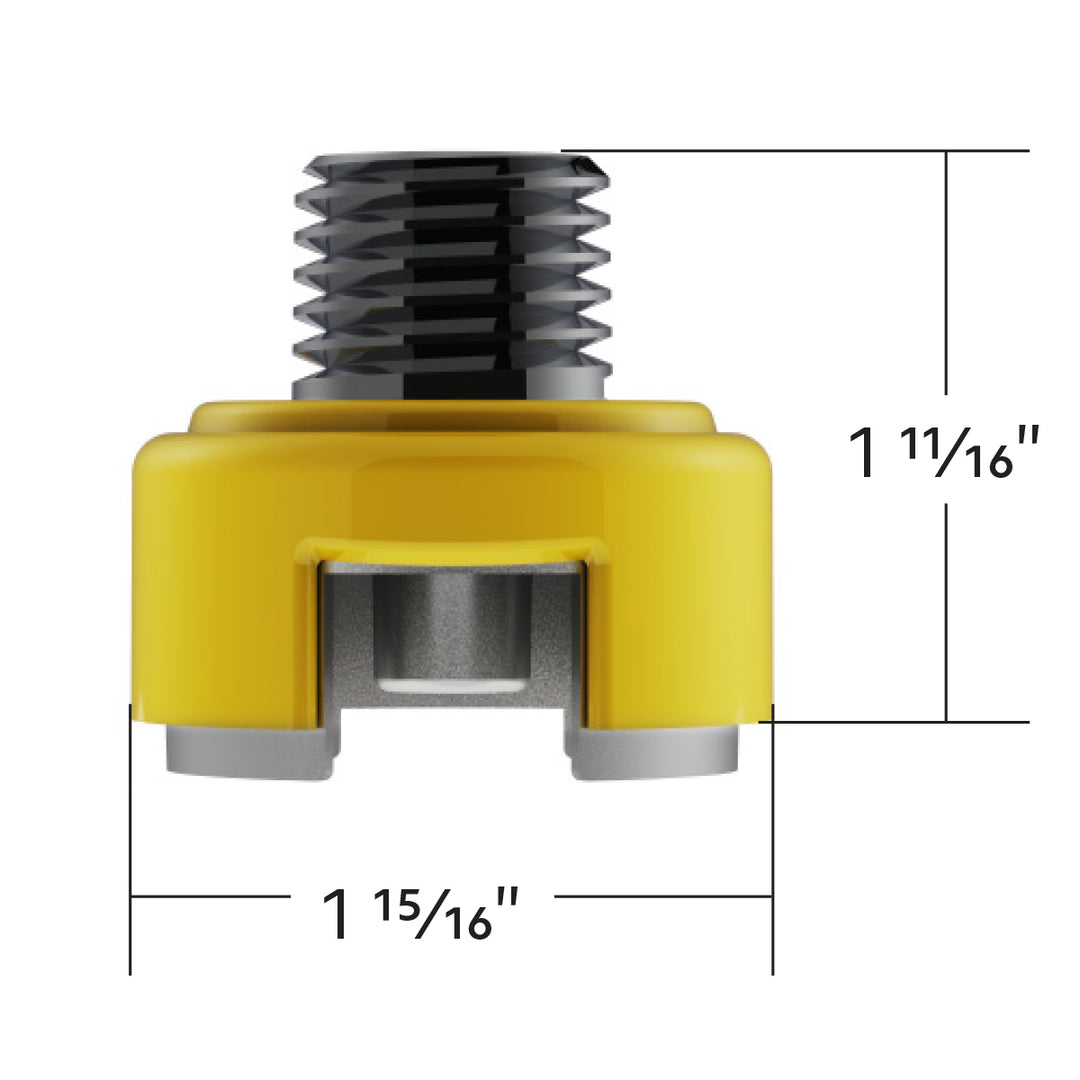 M30 x 3.5 Thread-On Shift Knob Mounting Adapter For Eaton Fuller Style 13/15/18 Shifter - Electric Yellow