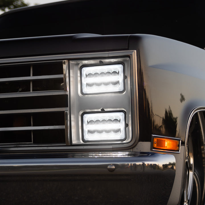 ULTRALIT - 9 High Power LED 4" x 6" Rectangular Light With White Position Light Bar