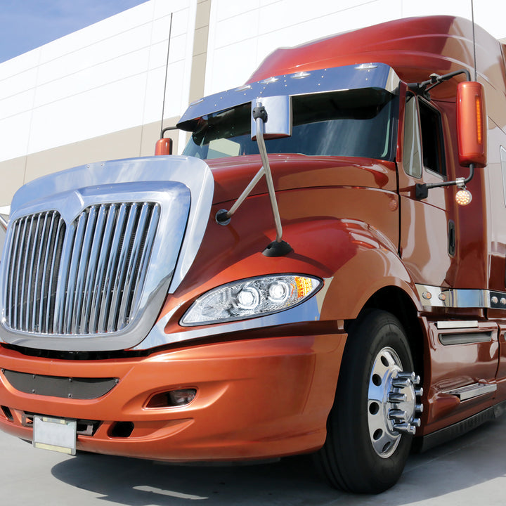 Chrome LED Headlight For 2006-2017 International Prostar - Driver