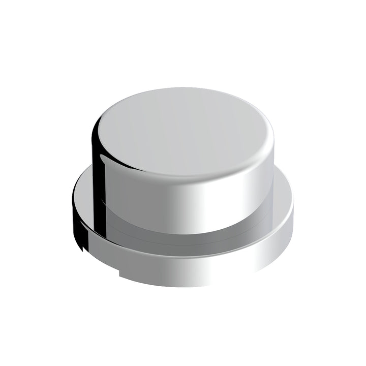3/4" x 5/8" Chrome Plastic Flat Top Nut Covers - Push-On (10-Pack)