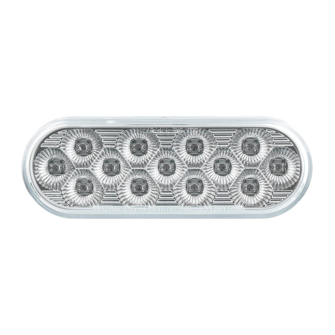13 LED 6" Oval Double Fury Light (Turn Signal) - Amber &amp; Blue LED/Clear Lens