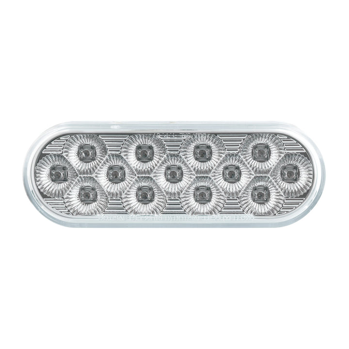 13 LED 6" Oval Double Fury Light (Turn Signal) - Amber &amp; Blue LED/Clear Lens