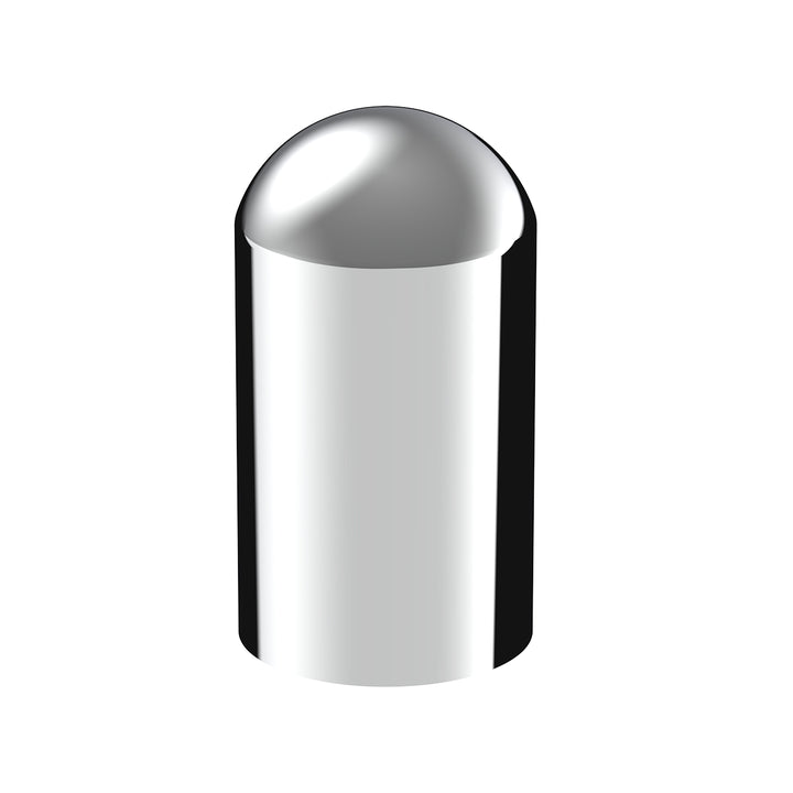 33mm X 3-3/4" Chrome Plastic Dome Nut Covers - Thread-On (60-Pack)
