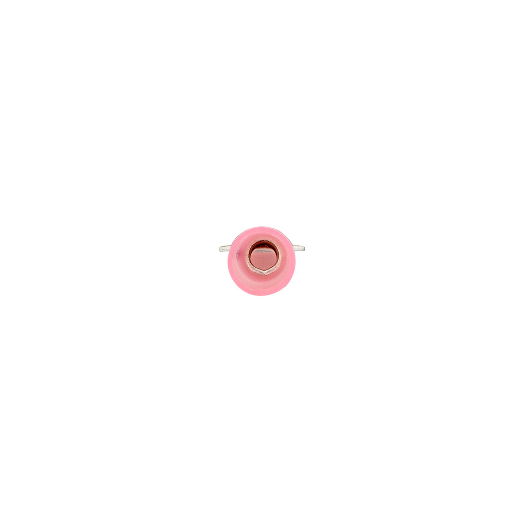 8 AWG 3/8" Stud CS Heat Shrink Ring Terminal - Pink (4-Pack)