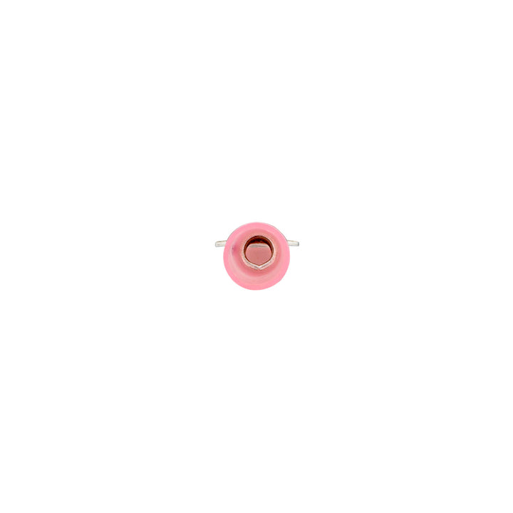 8 AWG 3/8" Stud CS Heat Shrink Ring Terminal - Pink (4-Pack)