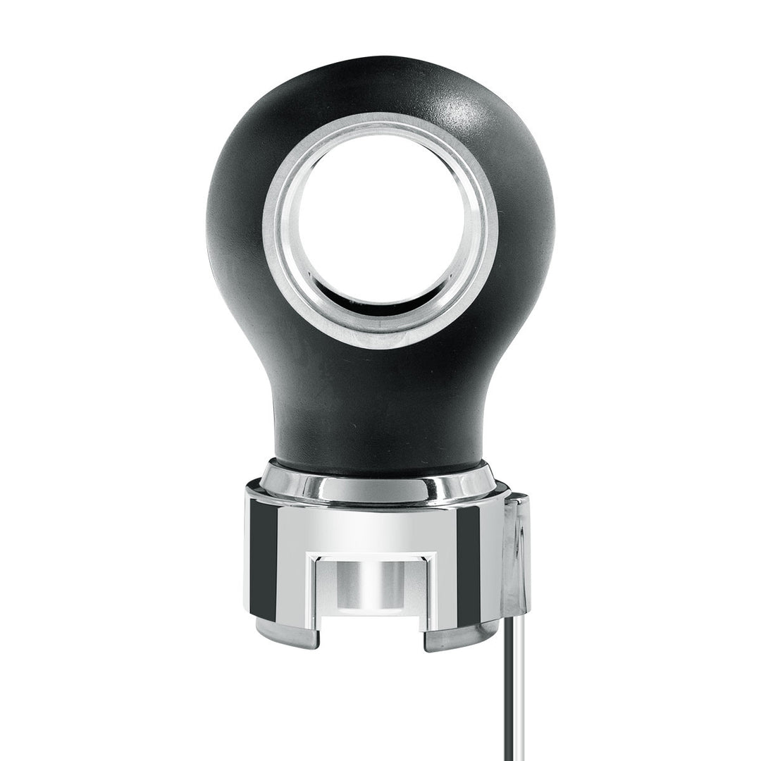Thread-On Matte Black Charlotte Style Gearshift Knob With LED 13/15/18 Speed Adapter - Red LED