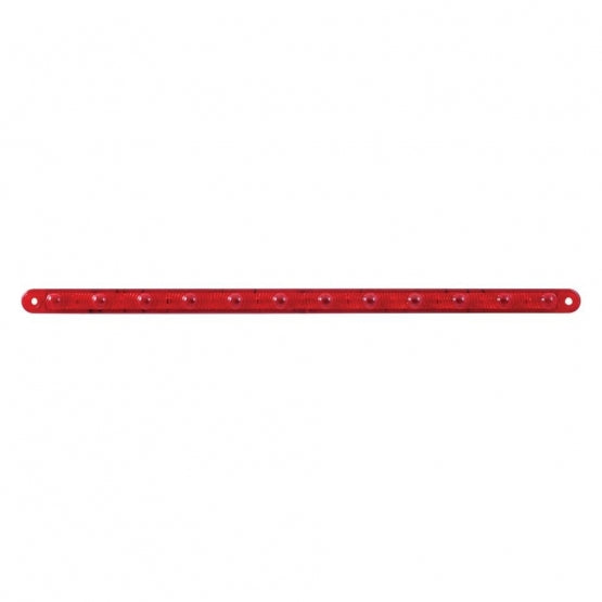 12 LED 12" Ultra Slim Light Bar Only (Stop, Turn &amp; Tail) - Red LED/Red Lens (Bulk)