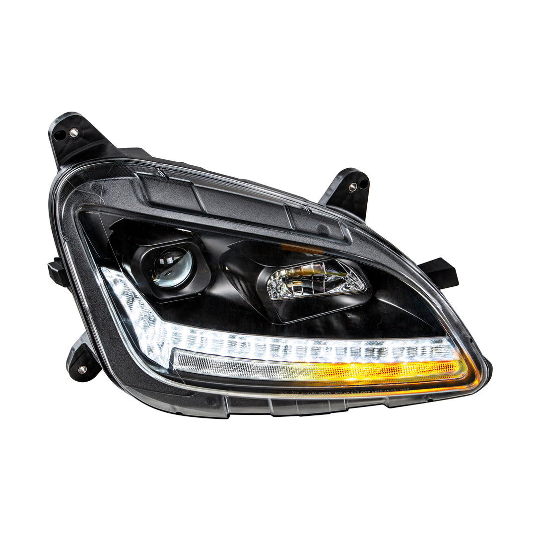 "Blackout" Projection Headlight With LED Sequential Turn &amp; DRL For 2012-2021 Peterbilt 579 - Passenger