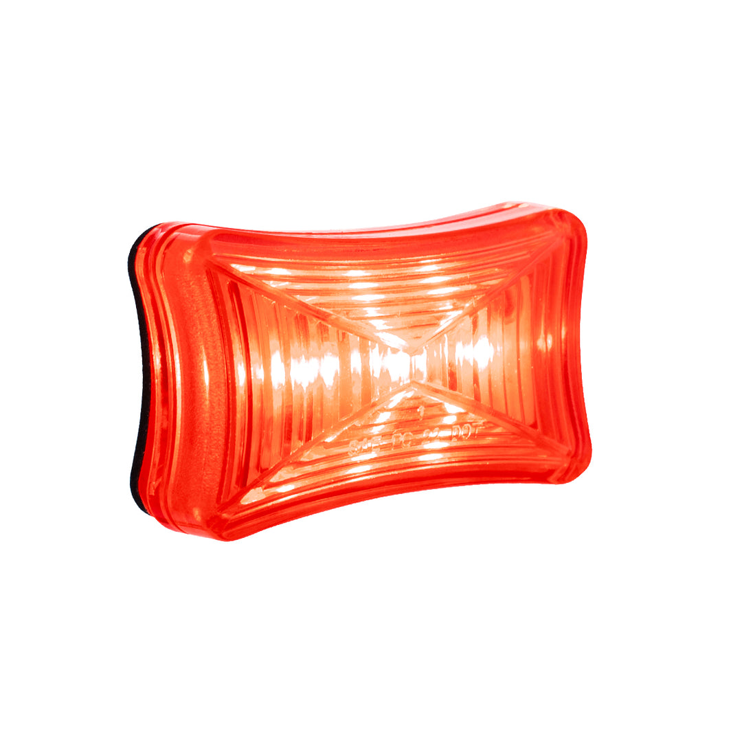 3 LED Rectangular Clearance/Marker Light - Red LED/Red Lens
