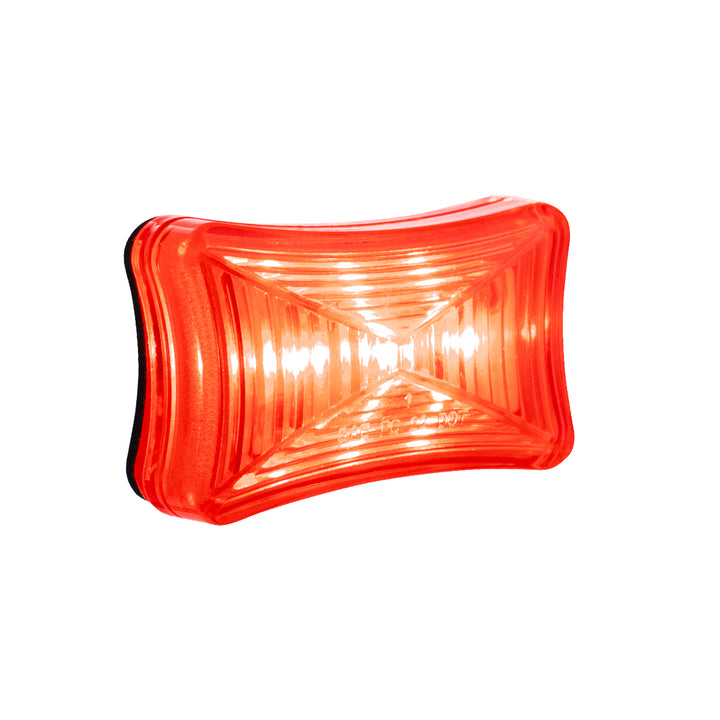 3 LED Rectangular Clearance/Marker Light - Red LED/Red Lens