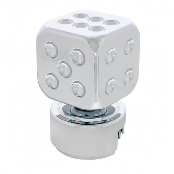 Dice Gearshift Knob With 13/15/18 Speed Adapter - Chrome