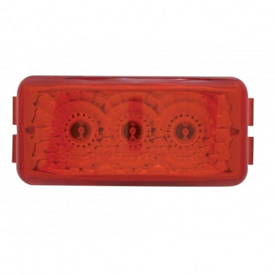 3 LED Reflector Light (Clearance/Marker) - Red LED/Red Lens