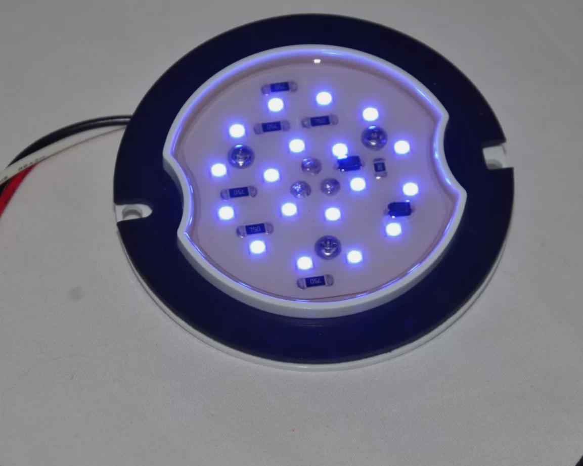 Glass Lens Conversion Light Base 18 High Powered Blue SMD LEDs 3 Wire GG#81853