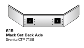 Chrome Bumper for Mack Granite CTP713B — 10-Gauge, Made in USA