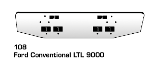 Chrome Bumper for Ford LTL 9000 — 10-Gauge, Made in USA